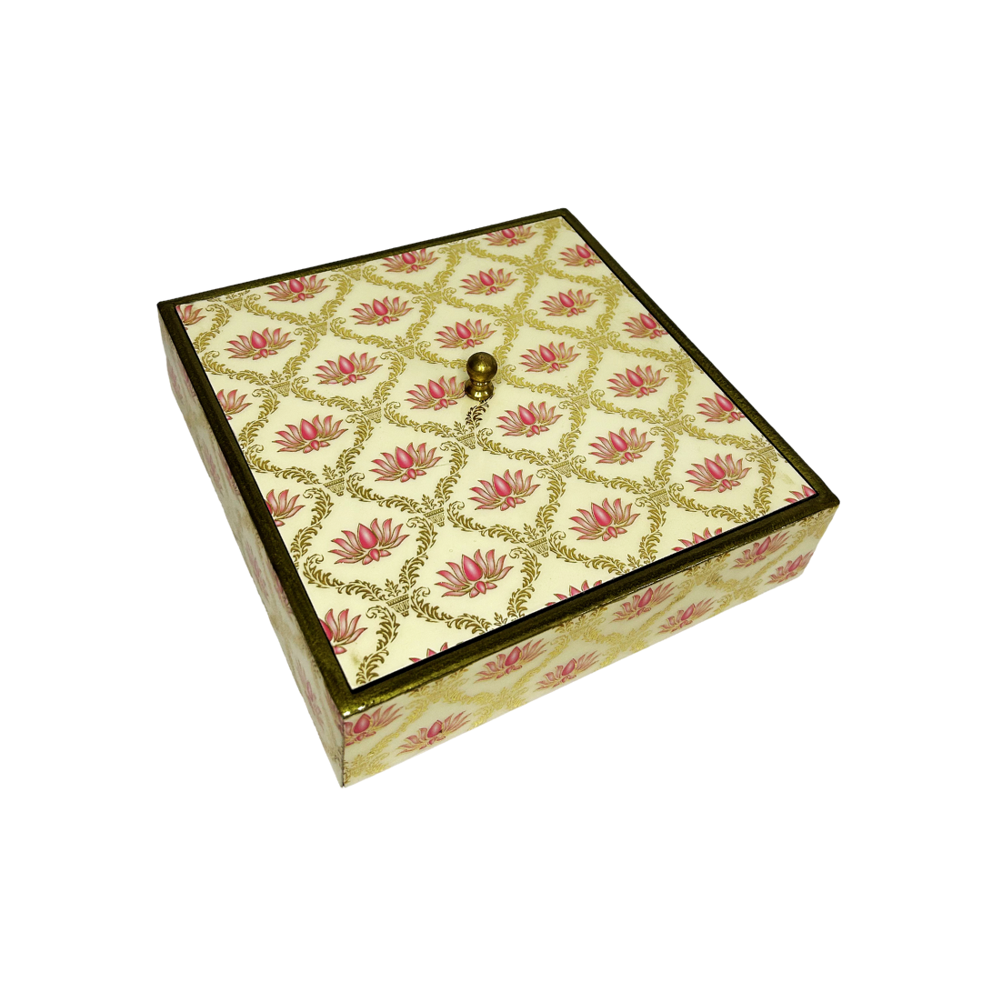 Premium Dry Fruit Box (Pink Lotus)