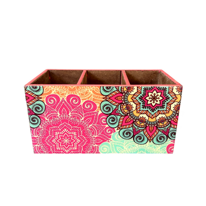 Multi-Purpose Holder/Cutlery Holder ( Pink Mandala)