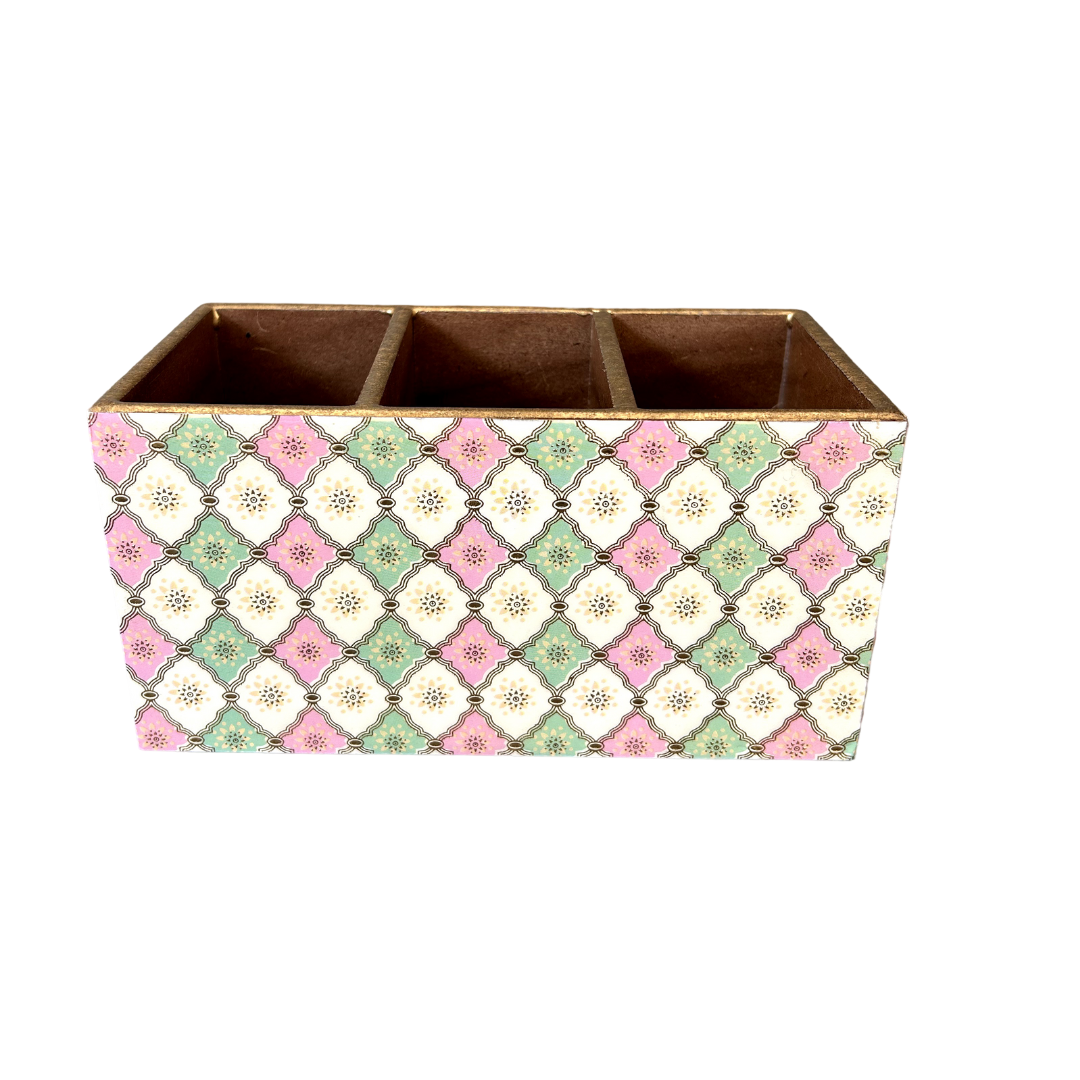 Multi-Purpose Holder/Cutlery Holder (Green Pink)