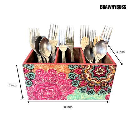 Multi-Purpose Holder/Cutlery Holder ( Pink Mandala)