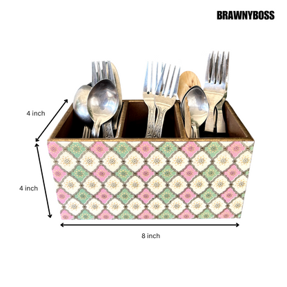 Multi-Purpose Holder/Cutlery Holder (Green Pink)