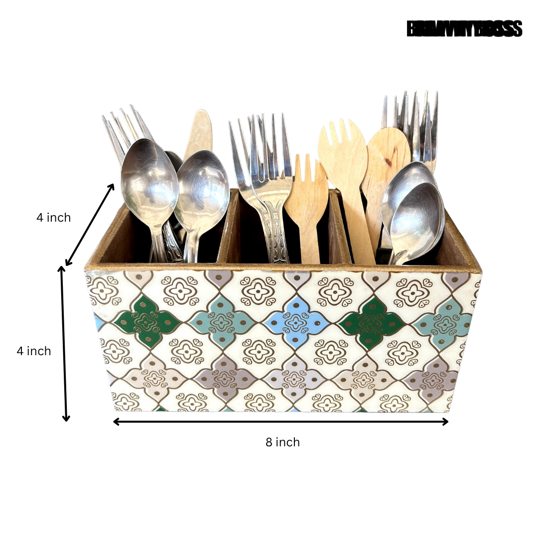 Multi- Purpose Stand/Cutlery Holder (Blue Green)