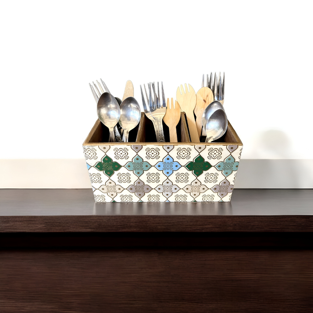 Multi- Purpose Stand/Cutlery Holder (Blue Green)